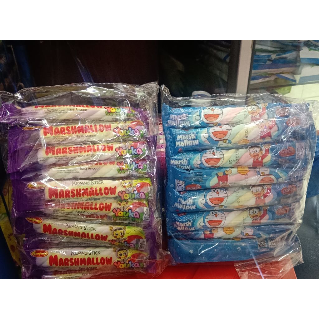 

Marshmallow Kepang Marsmallow doraemon 1 pack isi 20 pcs