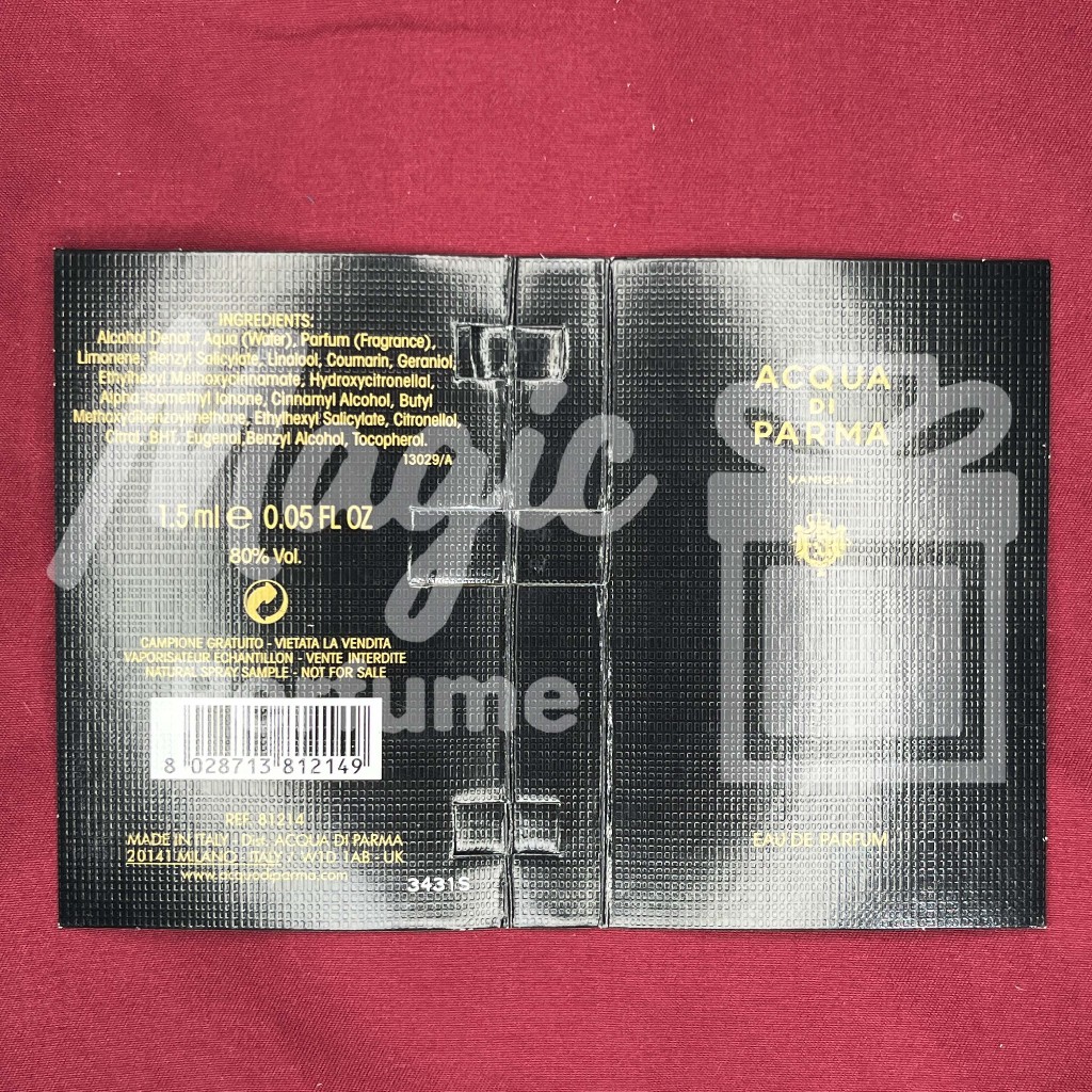 Acqua di Parma Vaniglia Eau de Parfum, 2019 Tester Parfum 1.5ml Wewangian Parfum Botol/Sampel Parfum