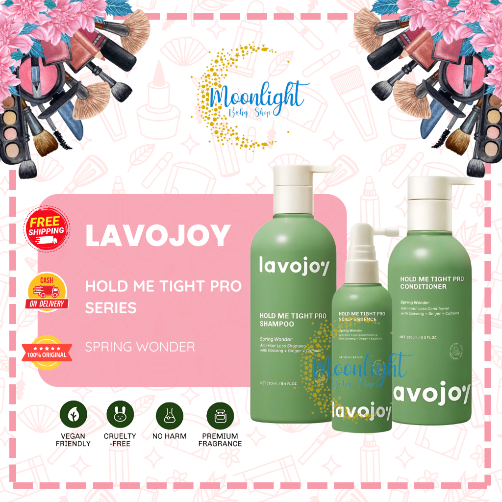 LVJ Lavojoy Hold Me Tight Pro Shampoo 280ml Conditioner 180ml Sclap Essense 60ml Shampoo Anti Rontok