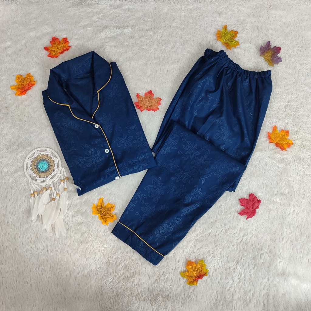 PIYAMA POLOS EMBOS WANITA DEWASA SIZE L LD 104