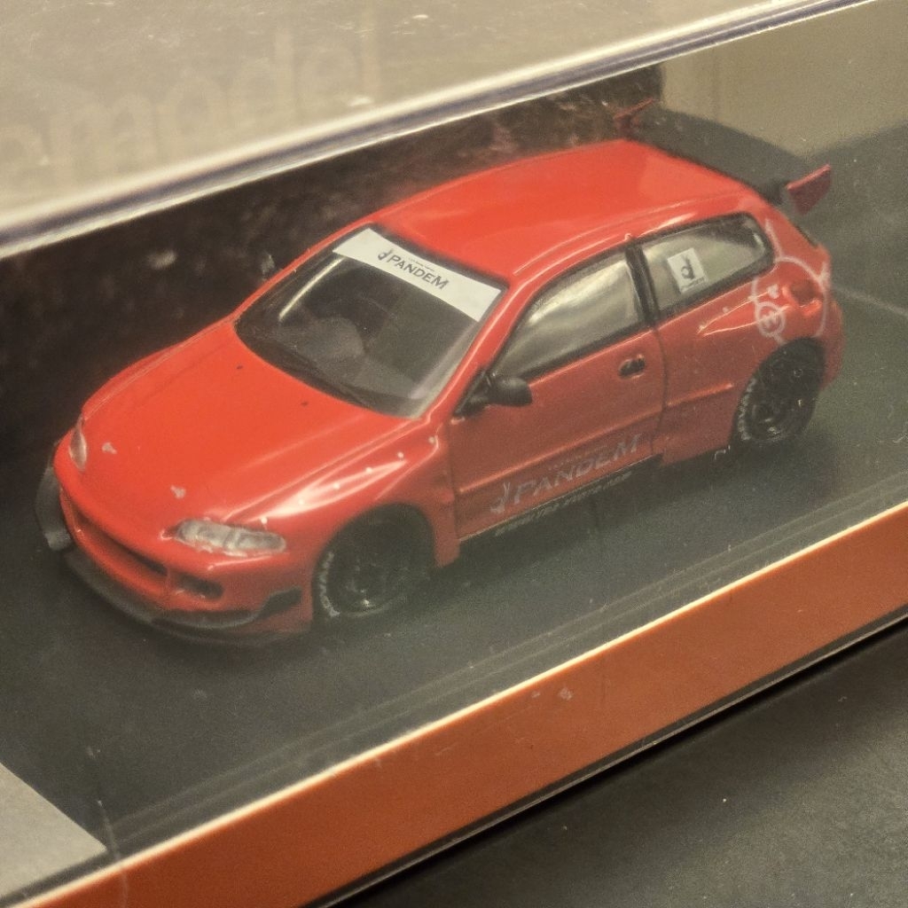 Onemodel 1/64 Honda Civic EG6 Rocket Bunny Red Pandem Bodykit
