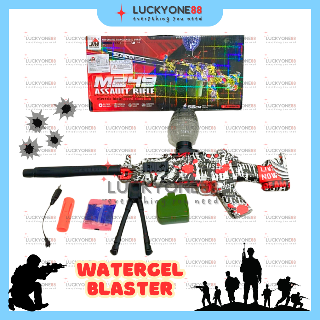 Mainan Temb*kan Anak WGG M249 Assault Rifle Gel Blaster Watergel