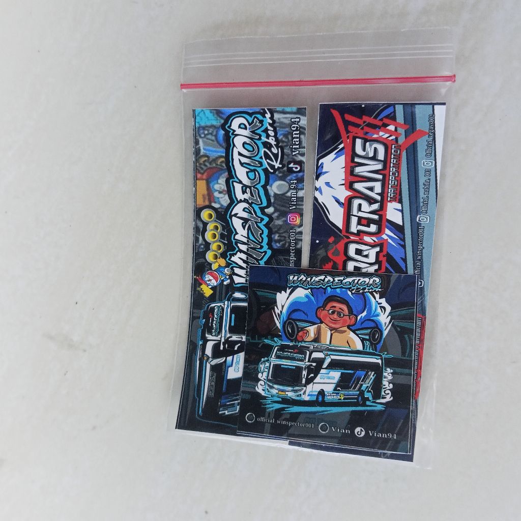 stiker bus QQ trans "winspector"