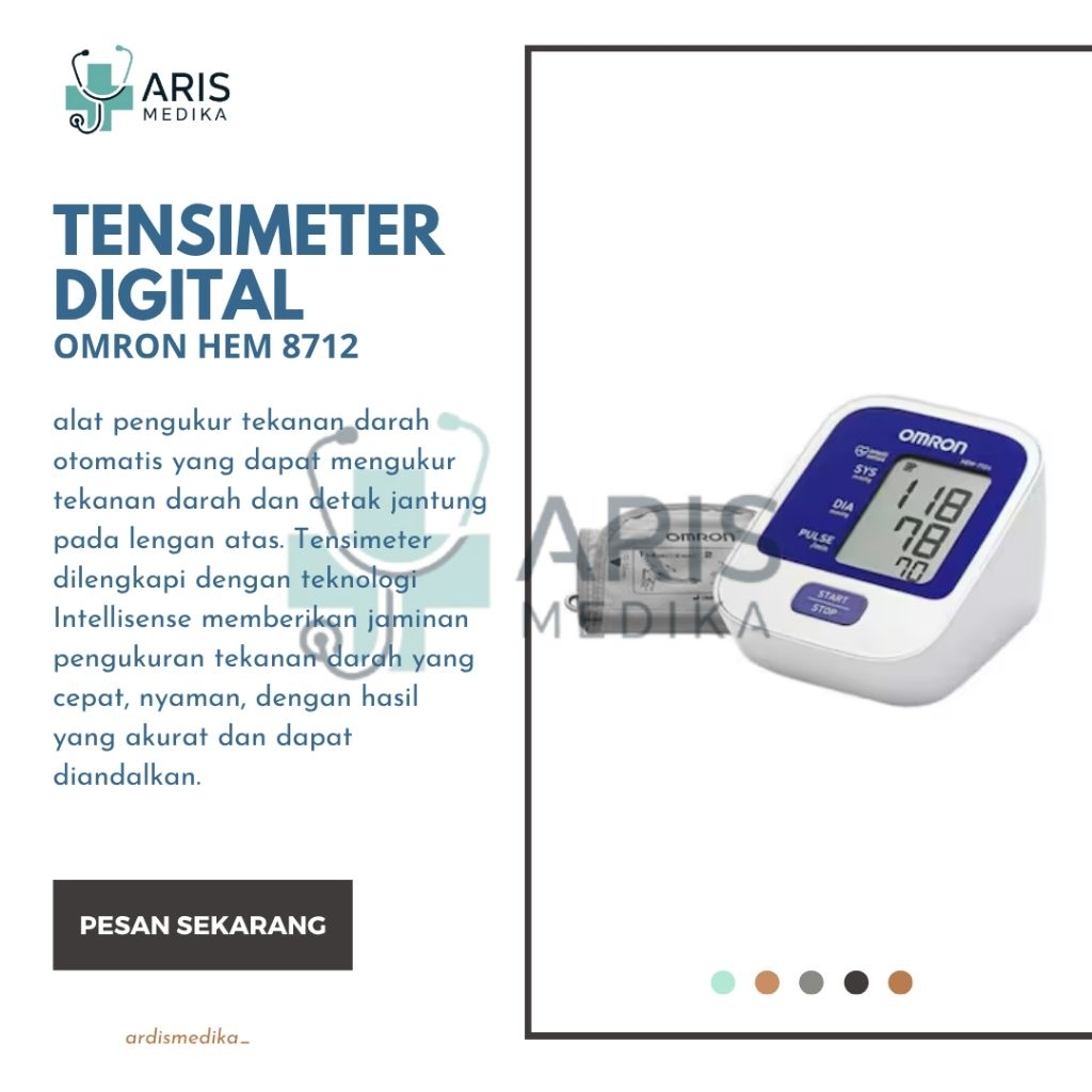 Tensimeter Digital Omron Alat Ukur Tekanan Darah Tensi Asli Medis/ Tensimeter Digital Omron HEM 8712