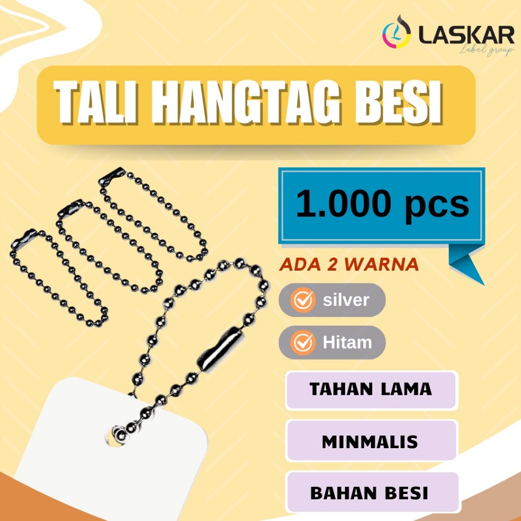 

1.000pcs tali tag besi, tali rantai tag tali tag tali hanggtag gantungan tag tali gantungan