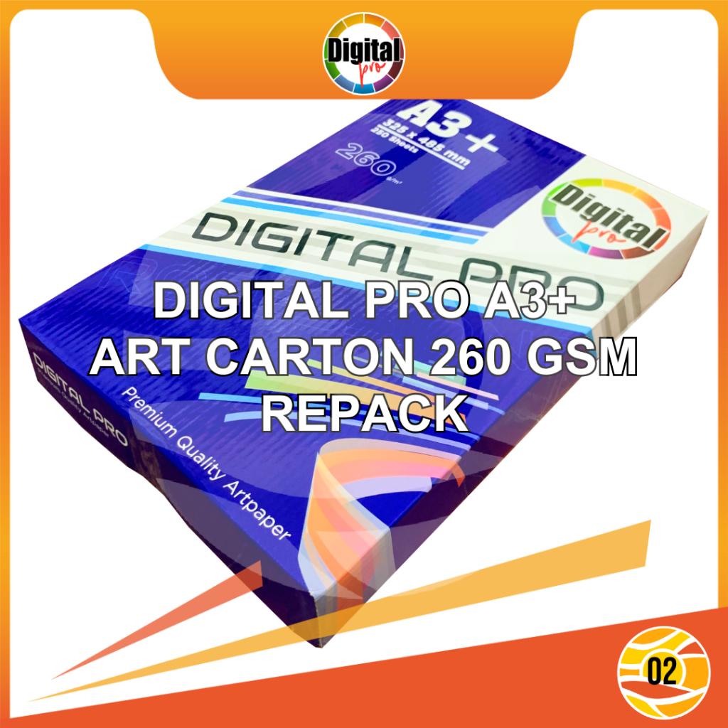 

Digital PRO Gloss Kertas Art Paper Carton 260Gsm, 210Gsm, 230Gsm | Magno 300Gsm A3+ - Repack 50