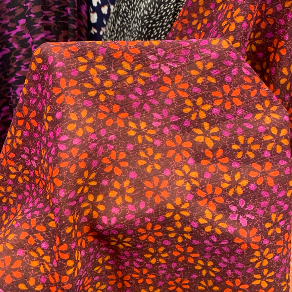 kain sifon motif bunga - kain sifon premium - kain sifon glitter motif bunga