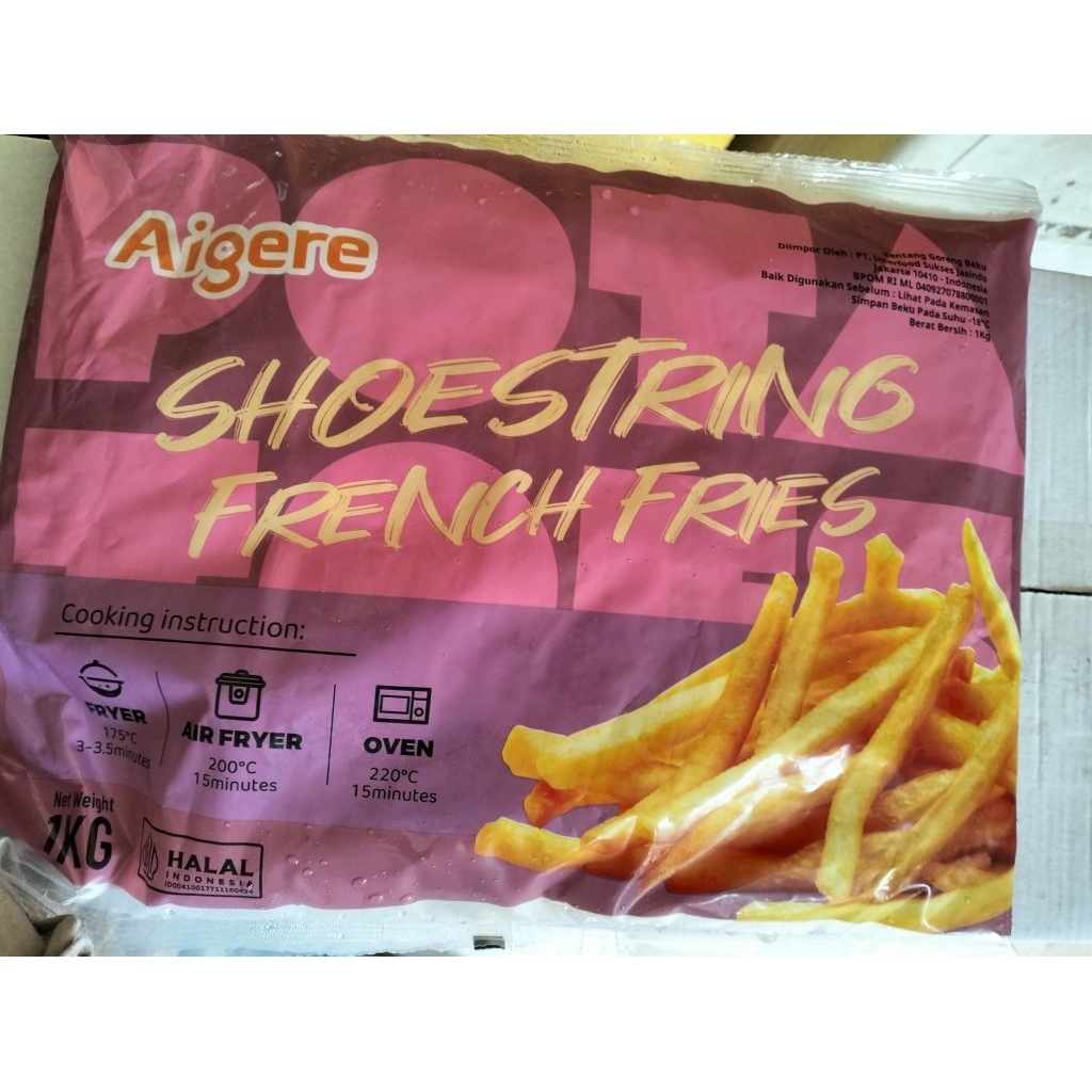 

kentang goreng french fries kemasan 1kg merk aigere