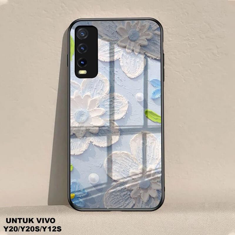 (G56) Softcase Glass Kaca For VIVO Y20 / VIVO Y20s /  VIVO Y12s TERBARU 2025 Case Hp Terbaru Anti Ai