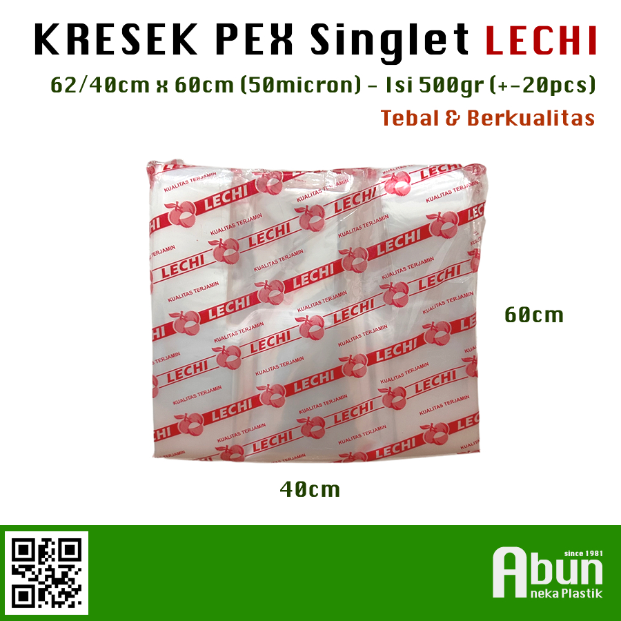 Kantong Kresek PE Bening 40cm Pond Singlet (Polos / Oxium) Pack 500gr