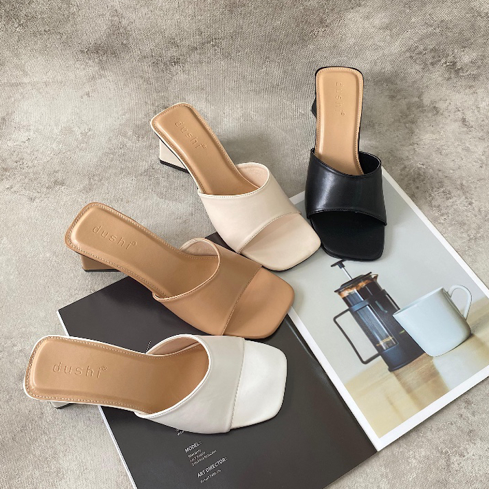 LYVIE Martis heels - Sandal wanita heels slop kekinian hak 5 cm