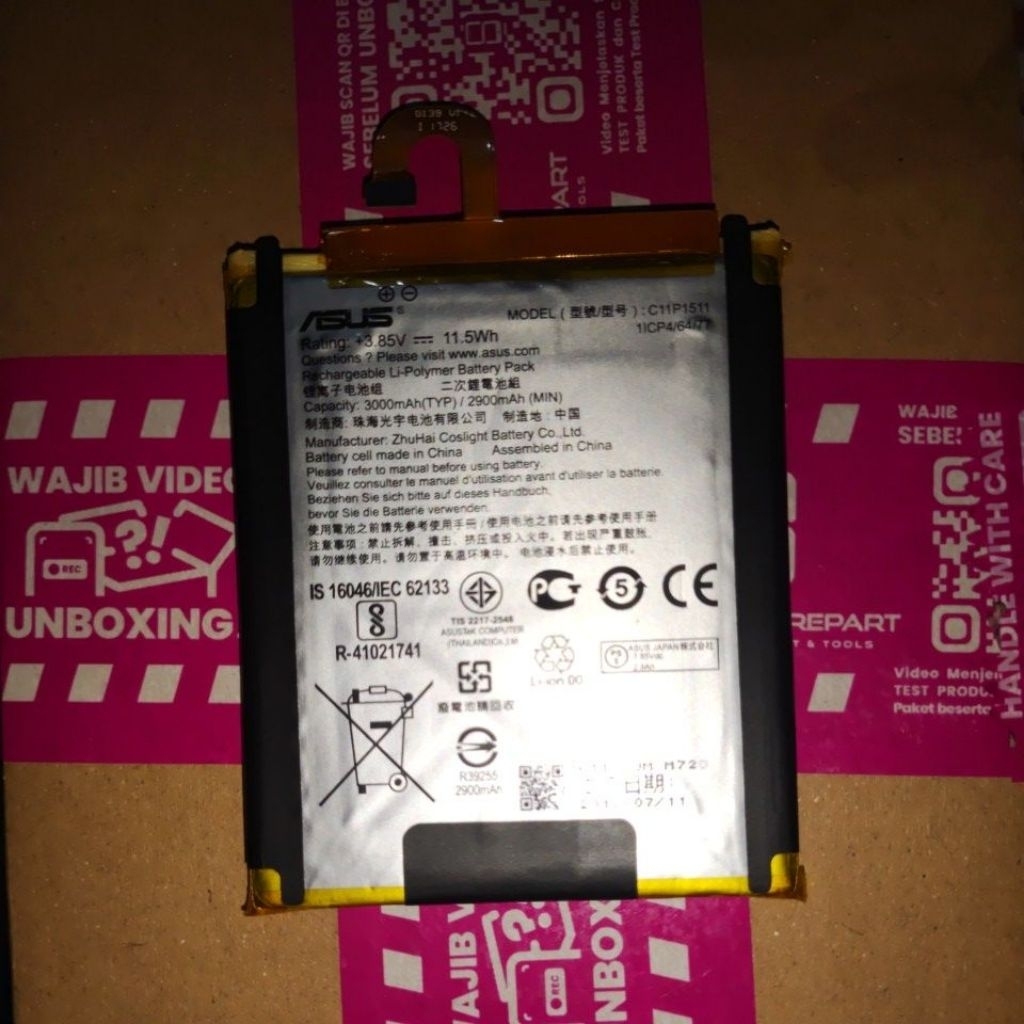 baterai bekas Asus Zenfone 4 selfie ZD553KL/X00LD