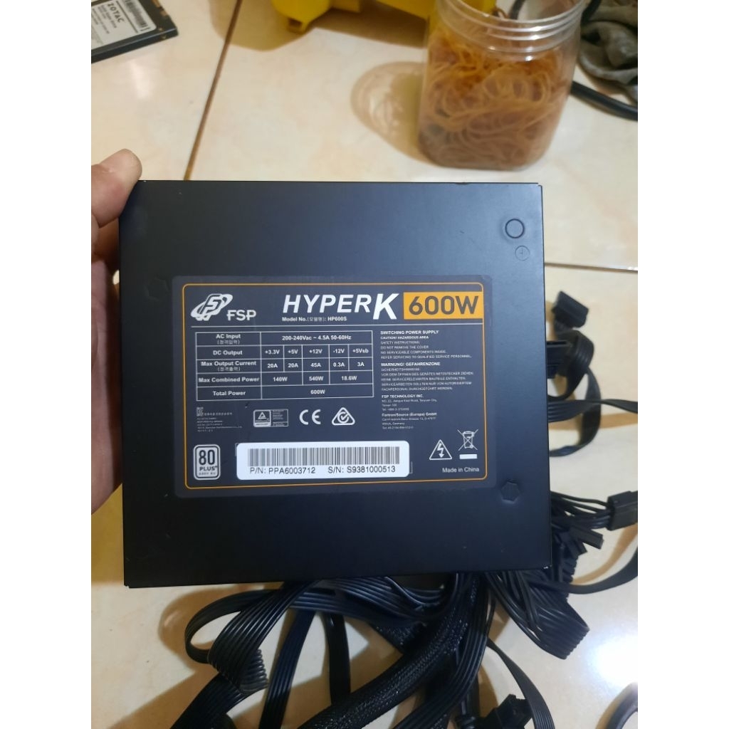 PSU FSP HYPER K 600W 80 PLUS