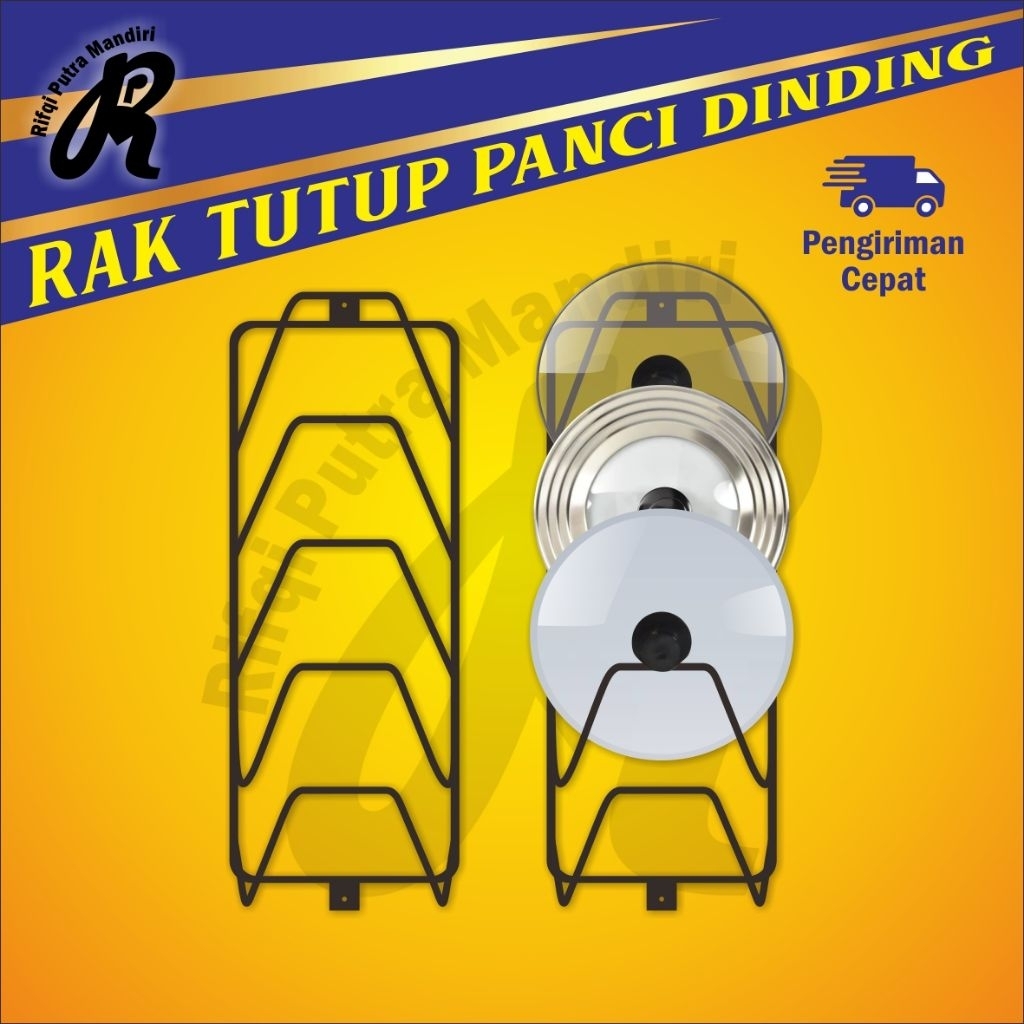 RAK PENYIMPANAN TUTUP PANCI RAK TUTUP PANCI DINDING TERMURAH TERLARIS