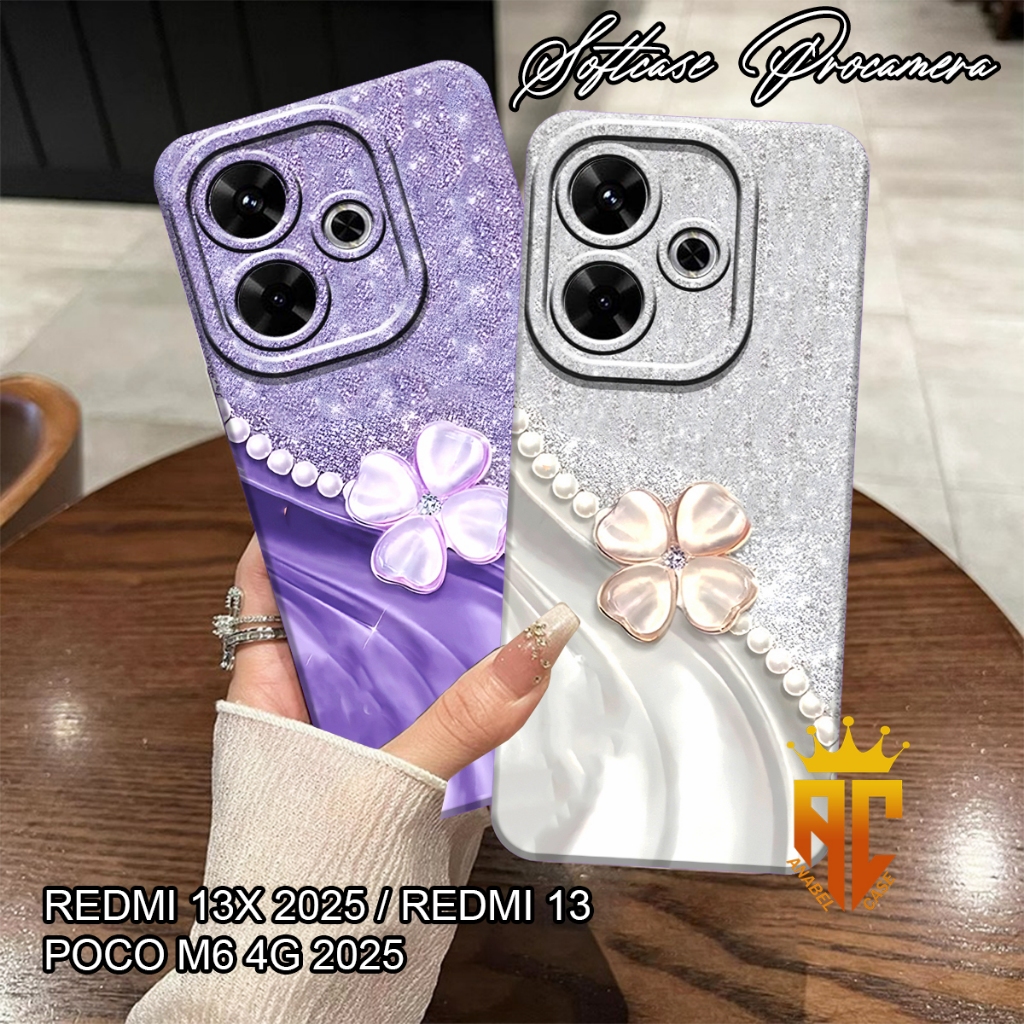 Case Hp Xiaomi Redmi 13x - Redmi 13 - Redmi Poco M6 Motif Bunga Manik - Case Hp - Case Redmi [CD4]