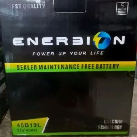 Aki Mobil Merk ENERBION NS40ZL / 46B19L (45 Ah) Kering Agya, Calya, Ayla, Sigra, Sirion, All New Cit