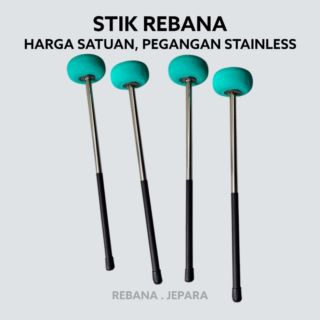 Stik Bass Hadroh / Drumband Full Spon Gagang Stainless