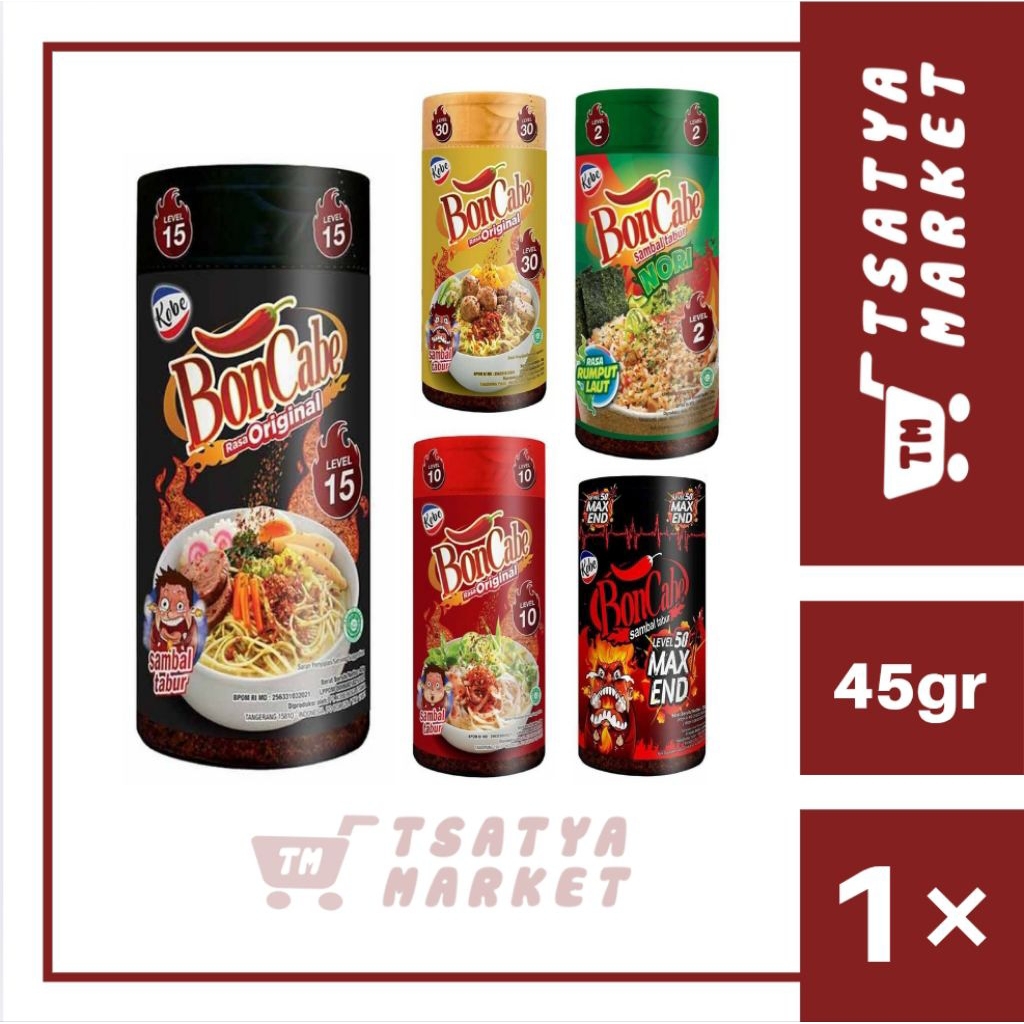 

KOBE BONCABE SAMBAL TABUR LEVEL PEDAS 45GR