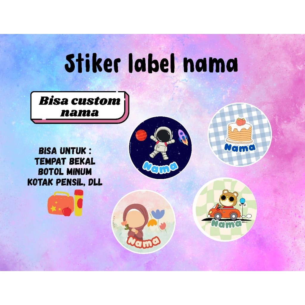 

Stiker label nama