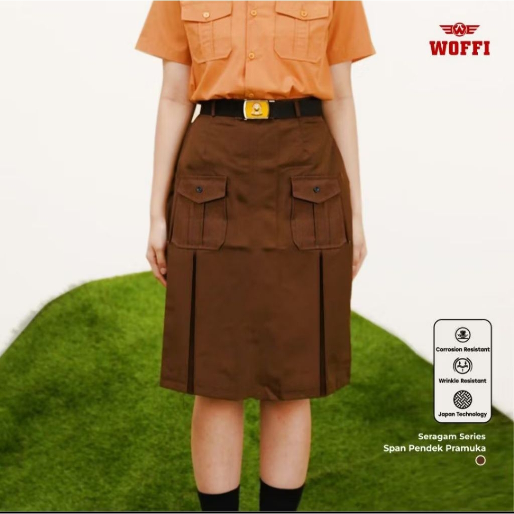 WOFFI SERAGAM ROK PRAMUKA SMP