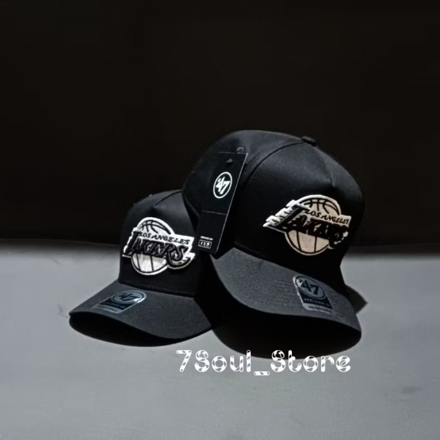 Basketball Hitam Lakers Topi Basketball Hitam Lakers Hitam Putih Topi Basket Casual Fashion Style Un