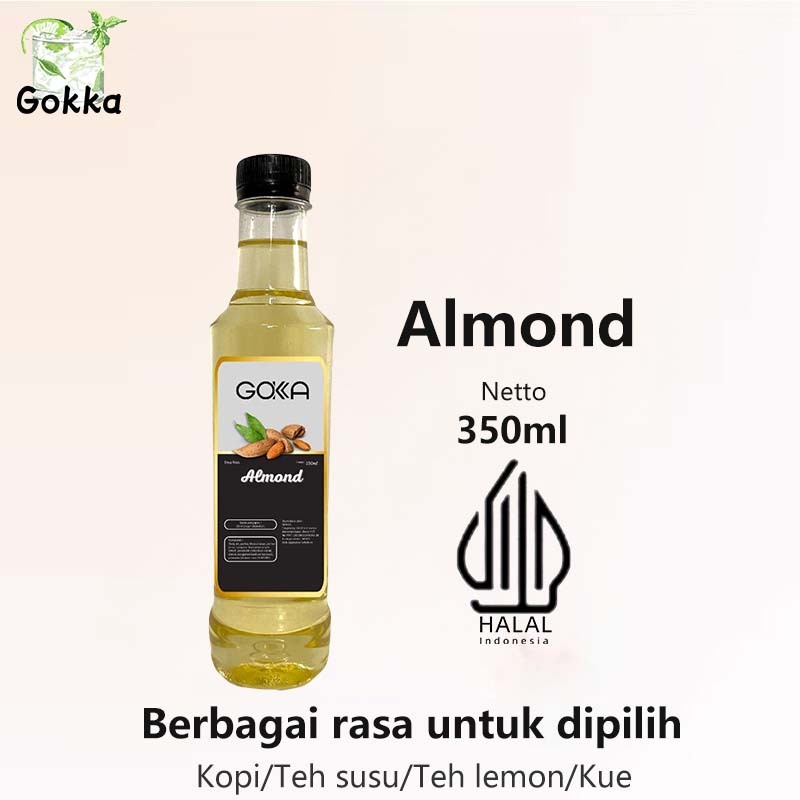 

Gokka Almond Sirup 350ml - Delicious Almond Flavor Syrup / Sirup Almond