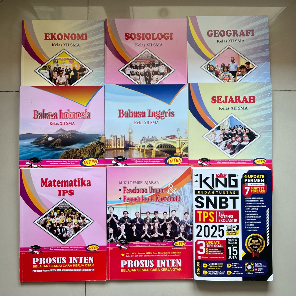 [ORI] Buku Persiapan PTN SNBT INTEN THE KING 2025 UI ITB UGM Preloved IPS Soshum PK PM PU PBM PPU LB