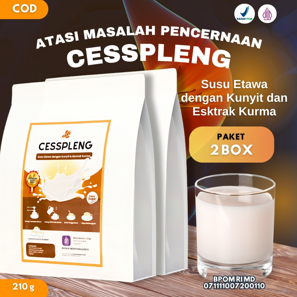 

PAKET HEMAT 2 BOX CESSPLENG- Susu Etawa Untuk Kesehatan Pencernaan & Imunitas Tubuh Kuat