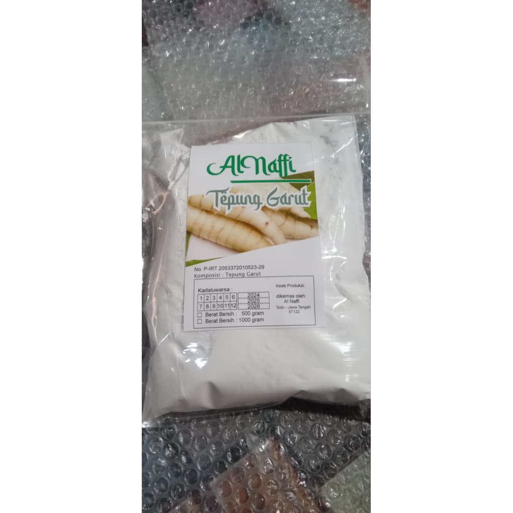 

Tepung Pati Garut /angkrik /irut premium 500 gram terdaftar PIRT dinkes Surakarta