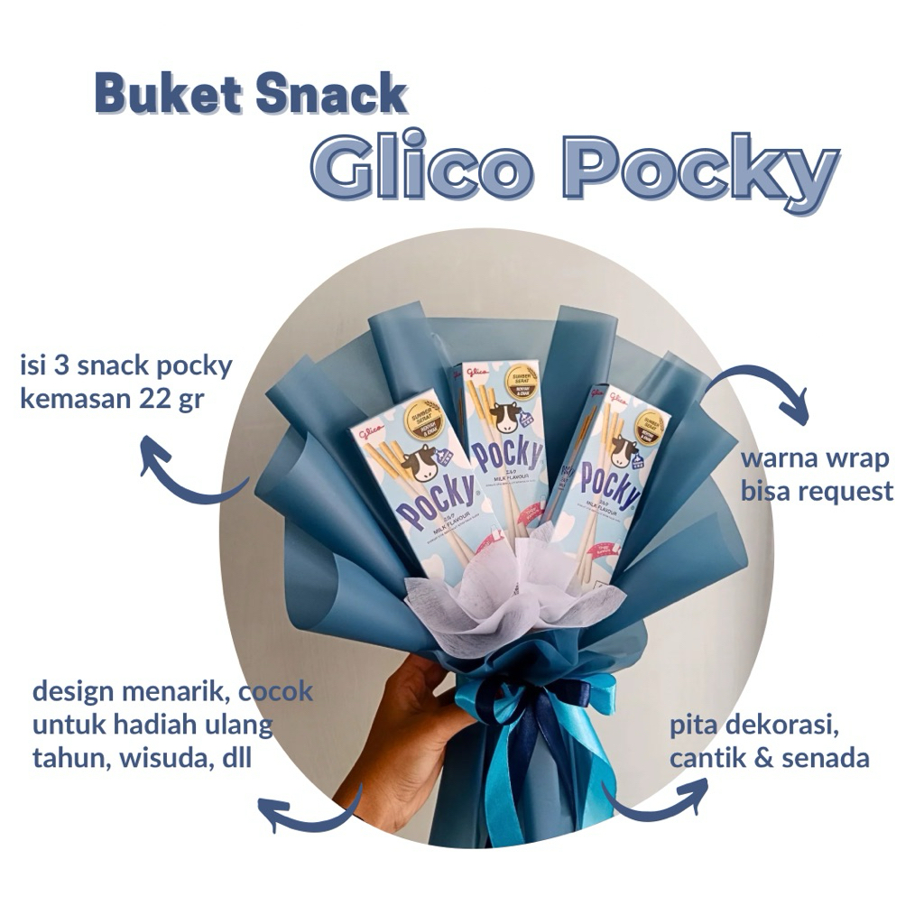 Buket snack buket pocky buket kado ultah buket wisuda pocky