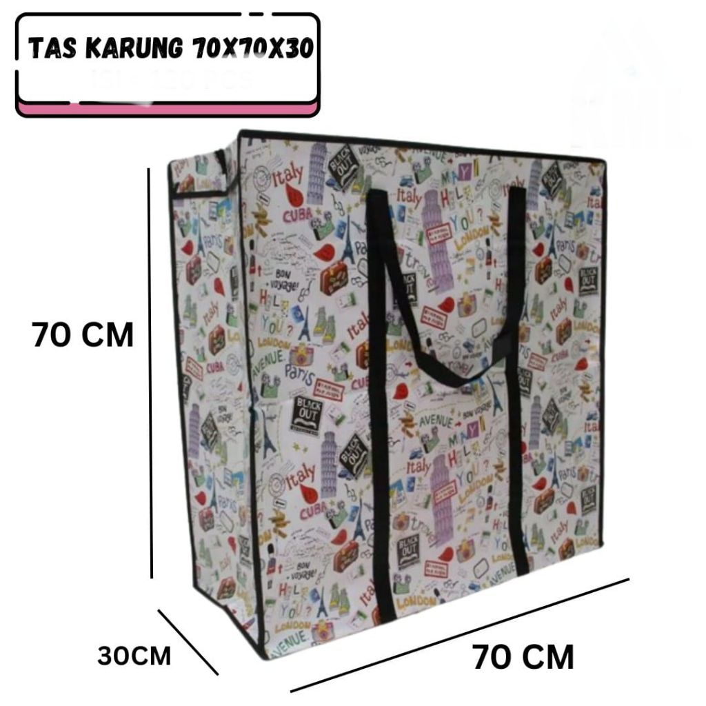 BELANJA KARUNG LAUNDRY Tas Belanja Karung / Tas Laundry Jumbo Size 70x70 cm