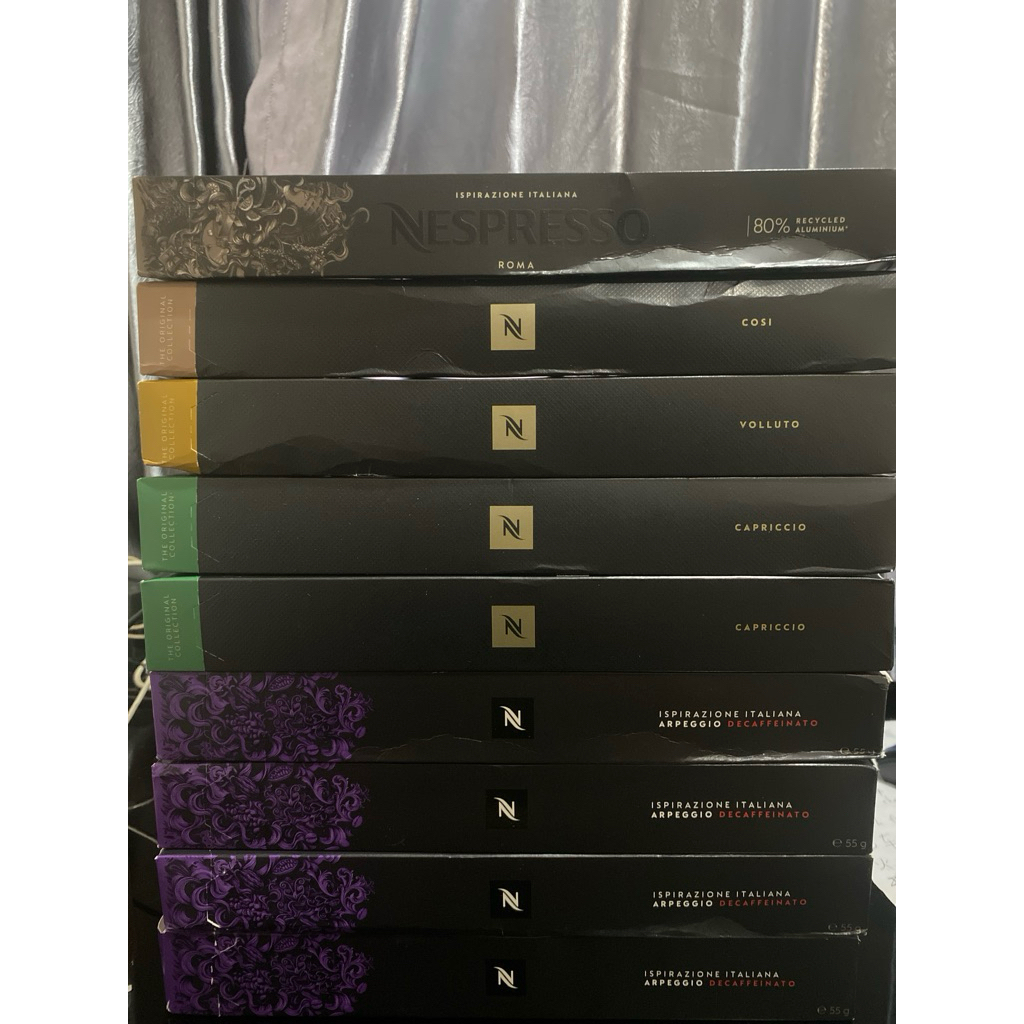 

Nespresso Roma/nespresso cosi/nespresso capriccio/nespresso volluto/nespresso ispirazione firenze arpeggio decaffeinato/