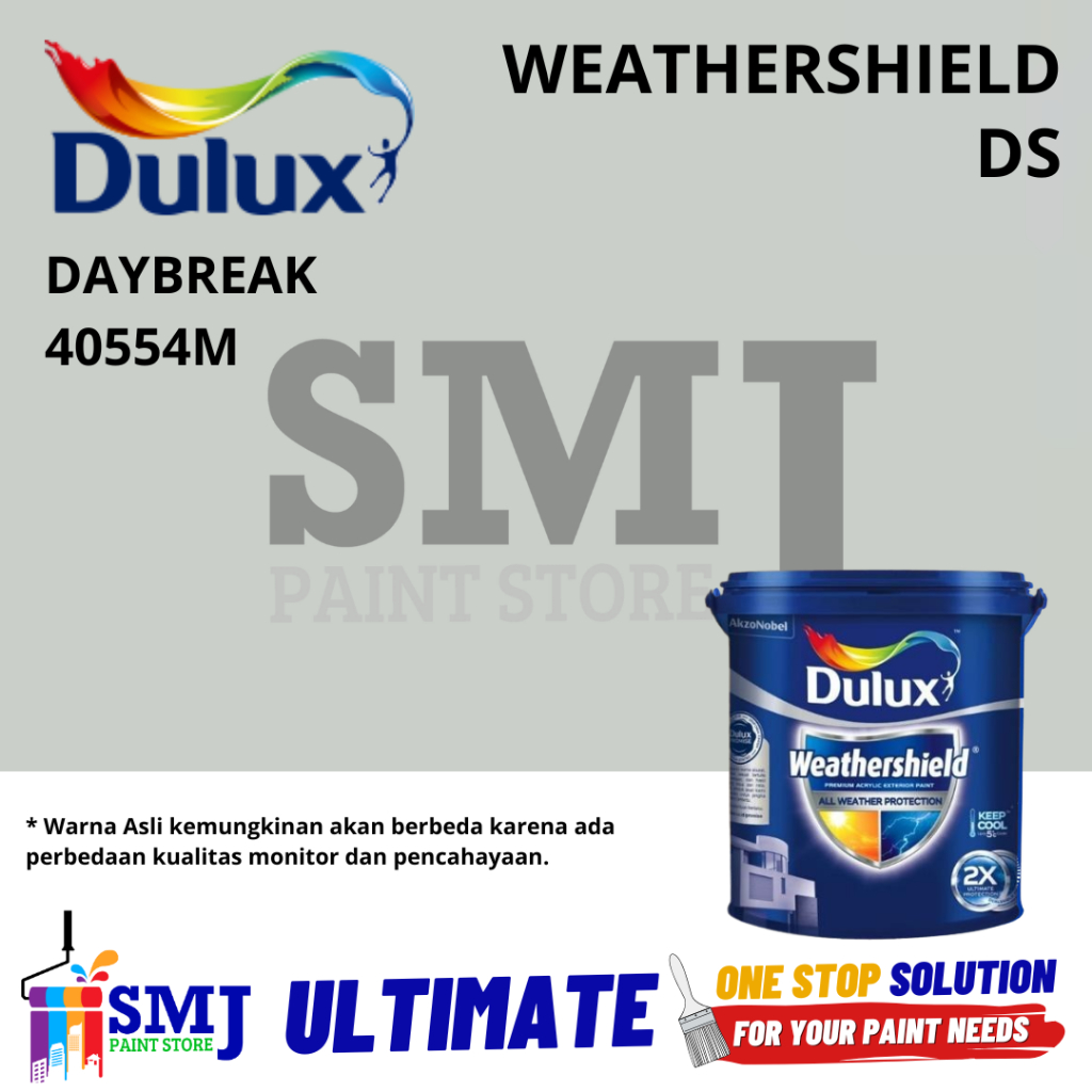 Cat Tembok Eksterior DULUX WEATHERSHIELD warna Day Break 2,5L