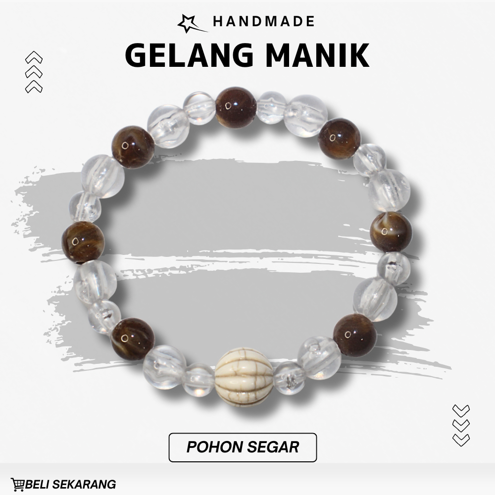 gelang tangan manik si coklat lugu