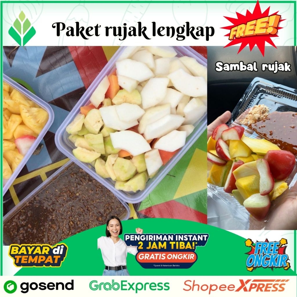 

Paket Rujak lengkap fress sambal rujak sambal & sambal bubuk