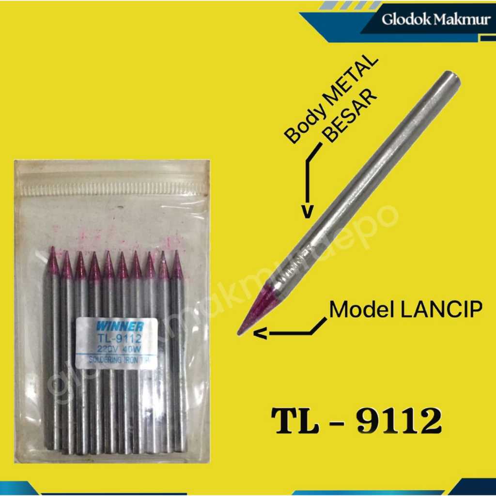 MATA SOLDER / UJUNG SOLDER / PEN SOLDER WINNER UJUNG MERAH 40WATT BODY BESAR