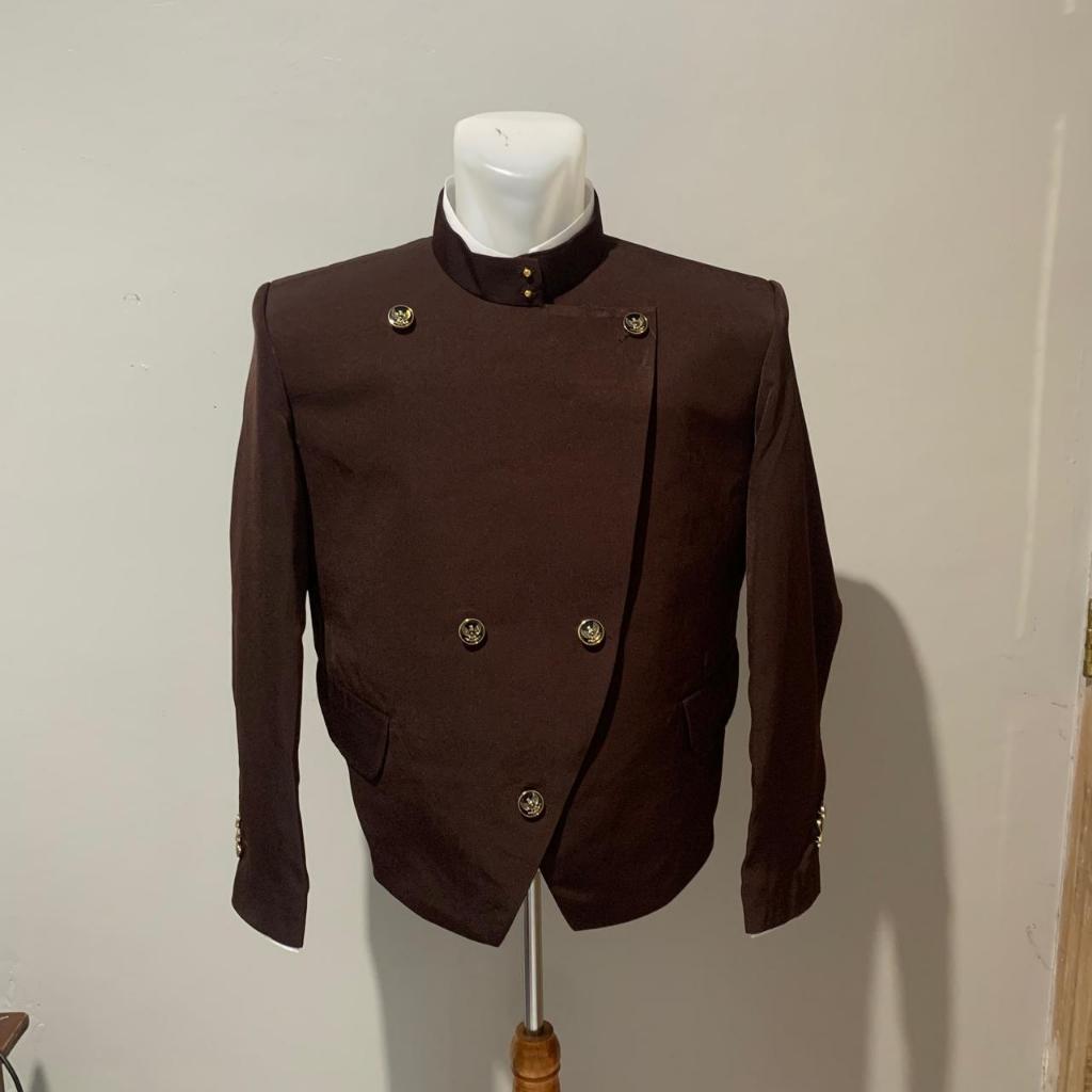 Beskap Solo SIkep Polos Coklat Mahogany Tessa