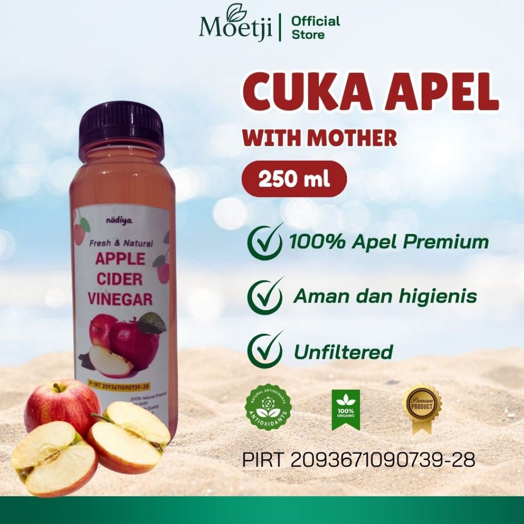 

CUKA APEL ORGANIK 100% MURNI| APPLE CIDER VINEGAR WITH MOTHER| DIET DETOKS KETO JSR|TURUN GULA DARAH