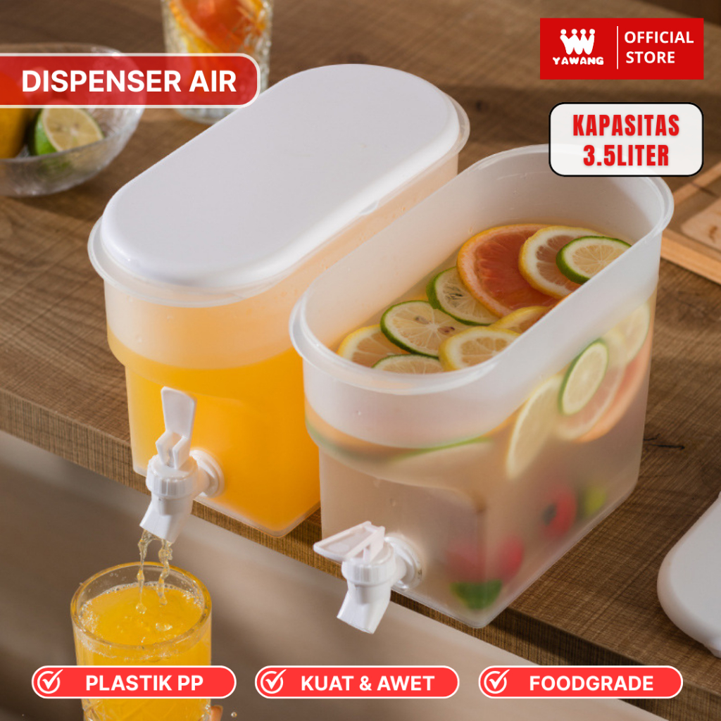 YAWANG Indonesia Dispenser Air Minum Jus Plastik 3.5L Bucket  Juice Tempat Air Minum Dingin Portable