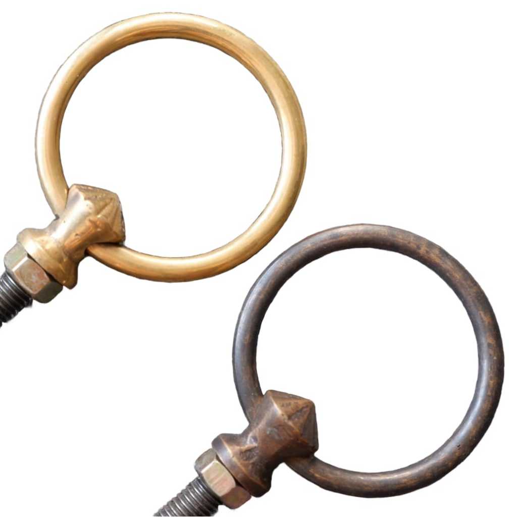 Tarikan Laci Bulat Minimalis Kuningan Antik