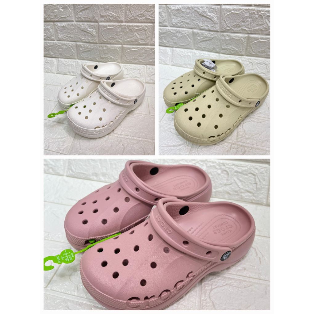 Crocs platform baya clog sandal wanita lucu