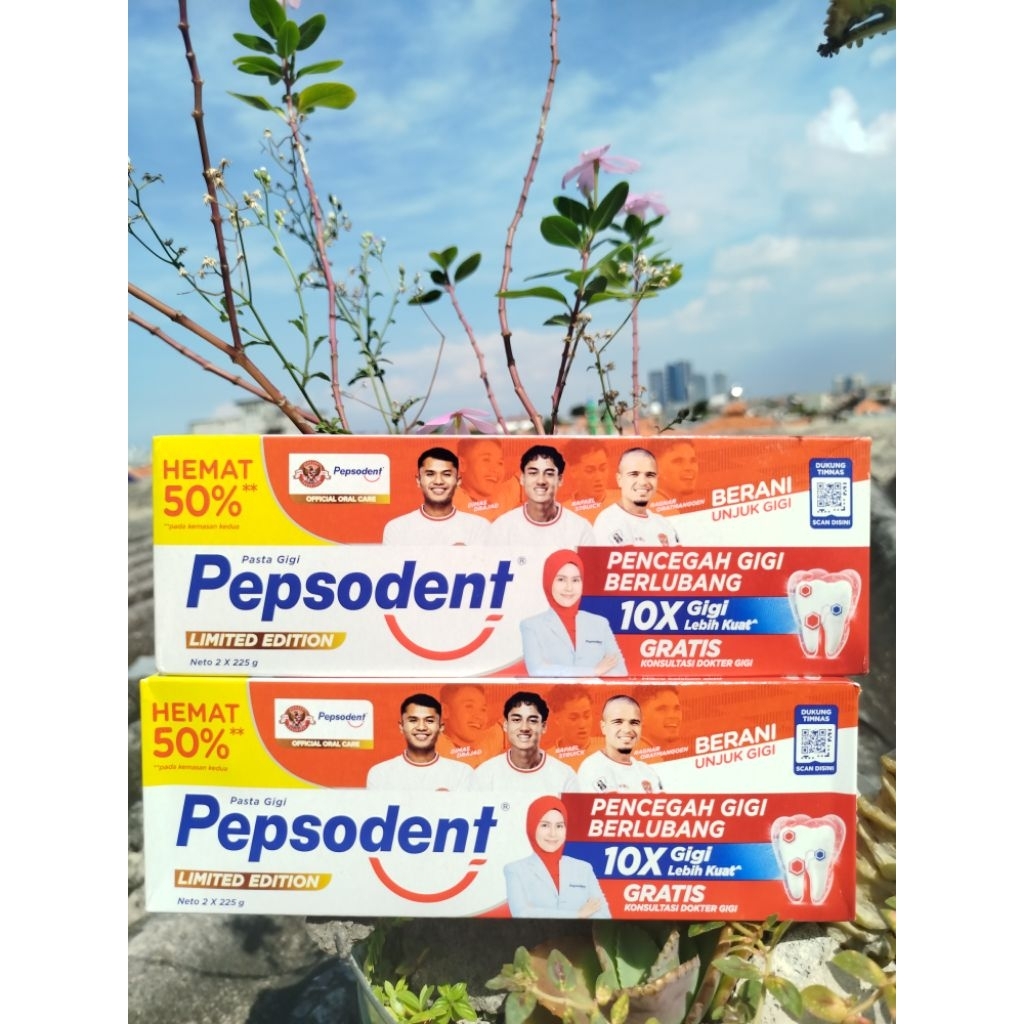 Pasta gigi Pepsodent 225gr isi 2/Pasta gigi/Odol/Pasta gigi Pepsodent
