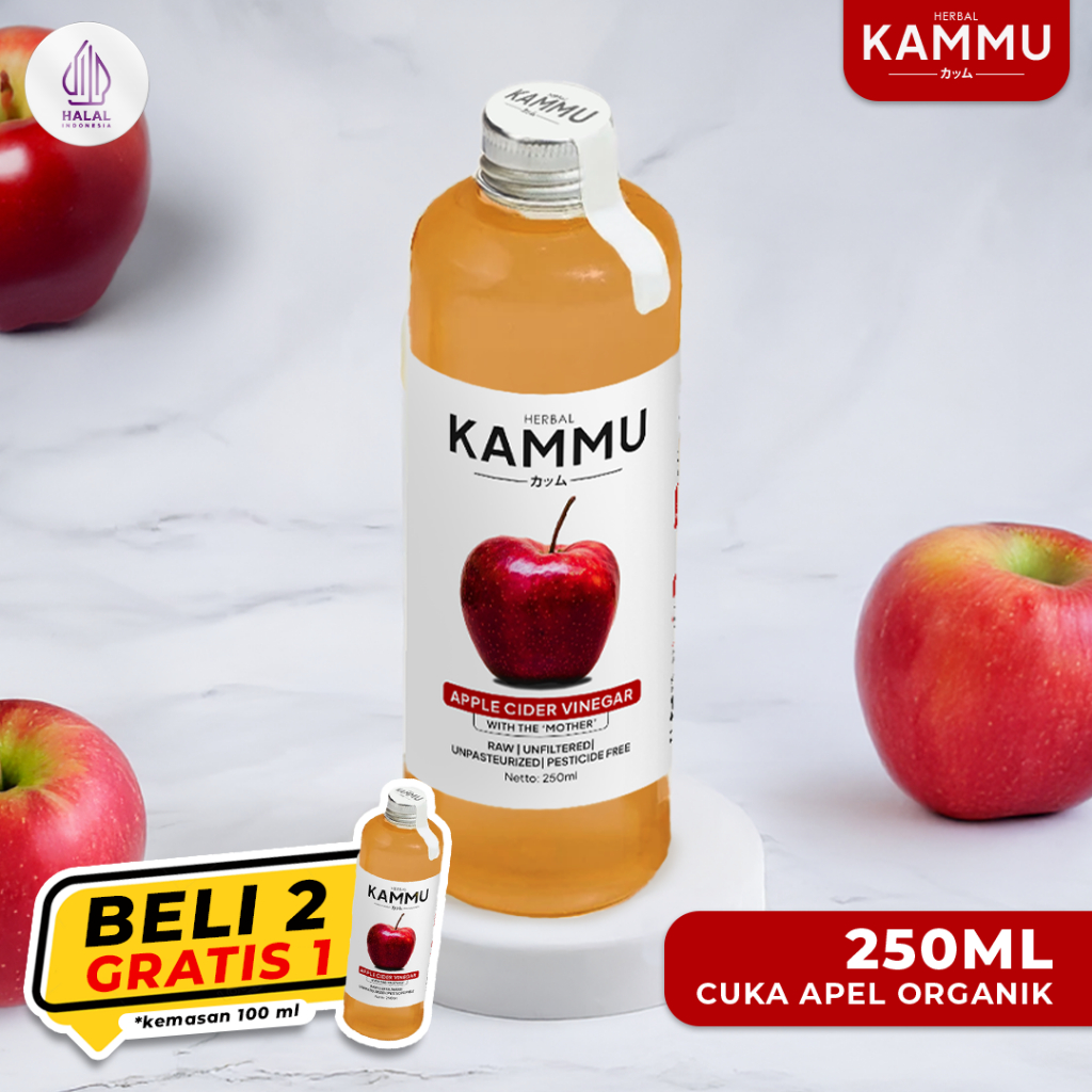 

HERBAL KAMMU - Cuka Apel Asli With Mother 500ml