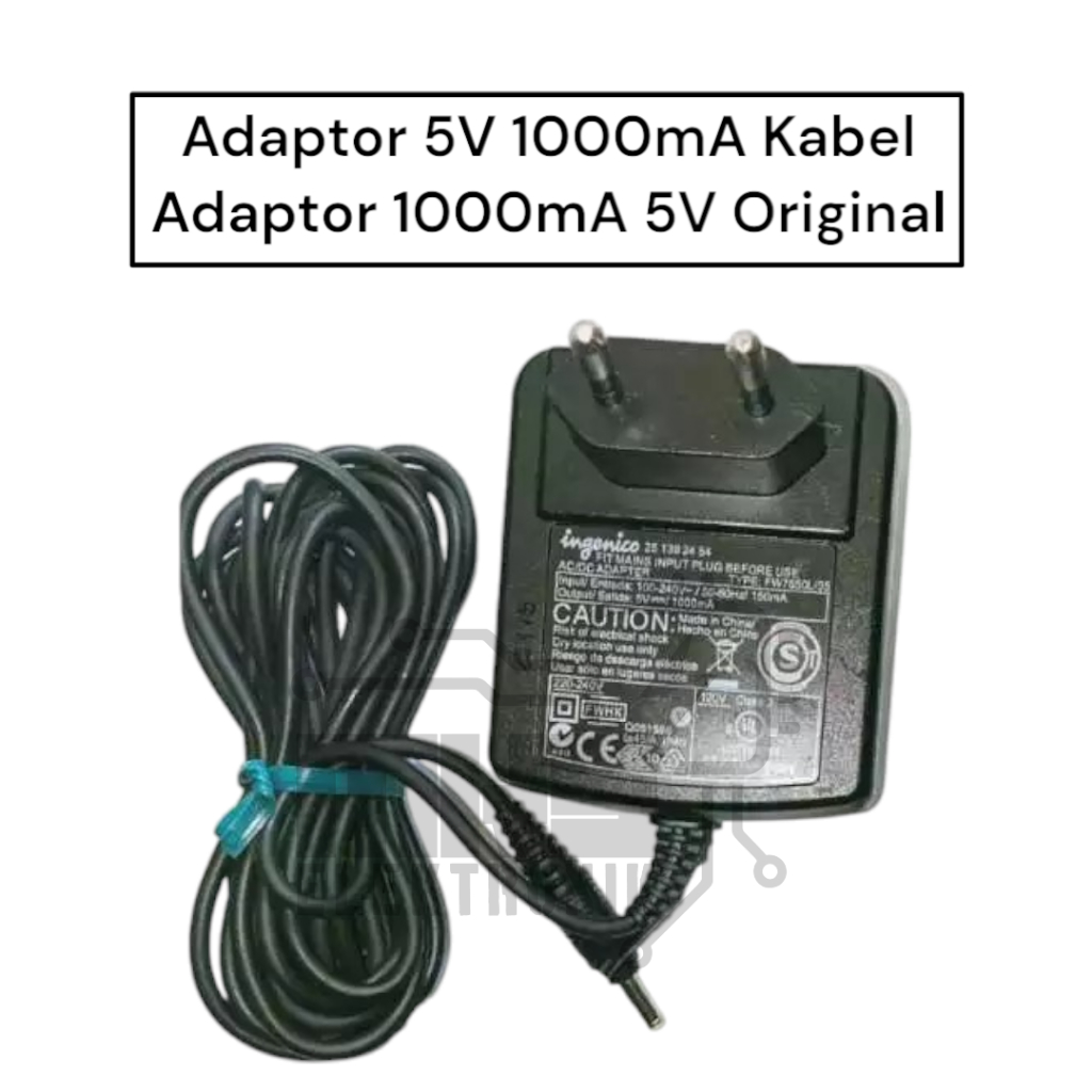 Adaptor 5V 1000mA Kabel Adaptor 1000mA 5V Original