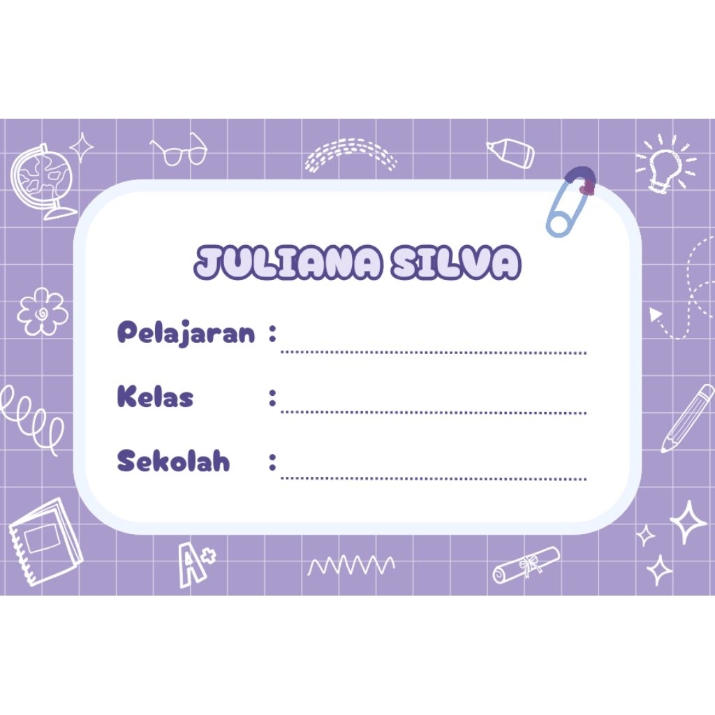 

custom label nama isi 25pcs