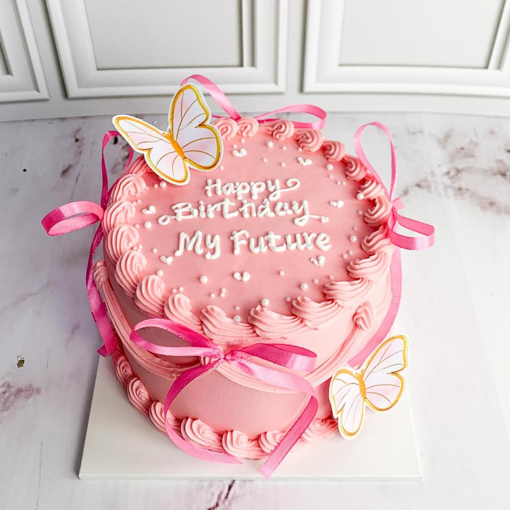 

Kue Ulang Tahun/Birthday Cake/Kue Ultah Tema Ribbon Butterfly/Kue Birthday Jakarta/Butterfly Ribbon