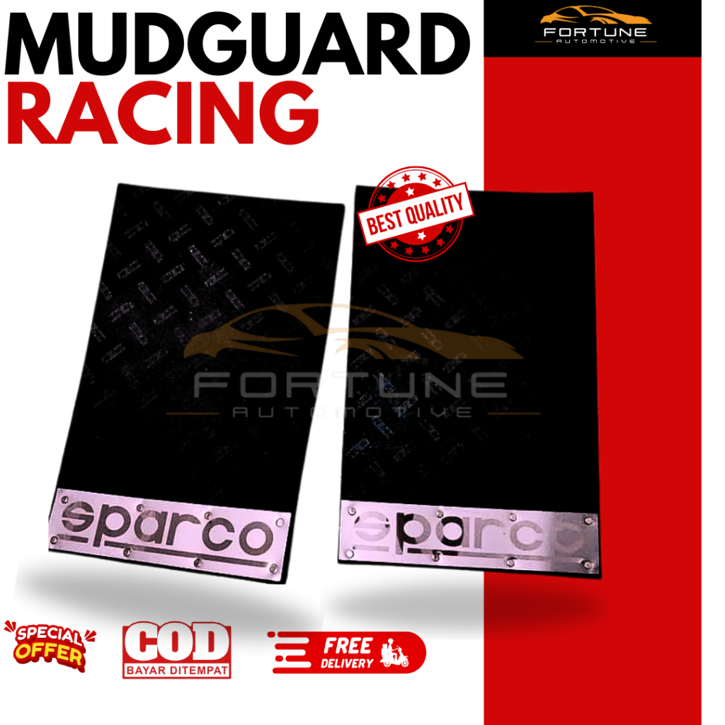 MUD GUARD MOBIL MODEL RACING ISI 2 / KARPET LUMPUR RACING STAINLESS / KEPET LUMPUR MUD GUARD MOBIL