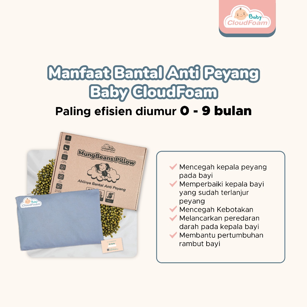 Terbaru Baby Cloudfoam Bantal Anti Peyang