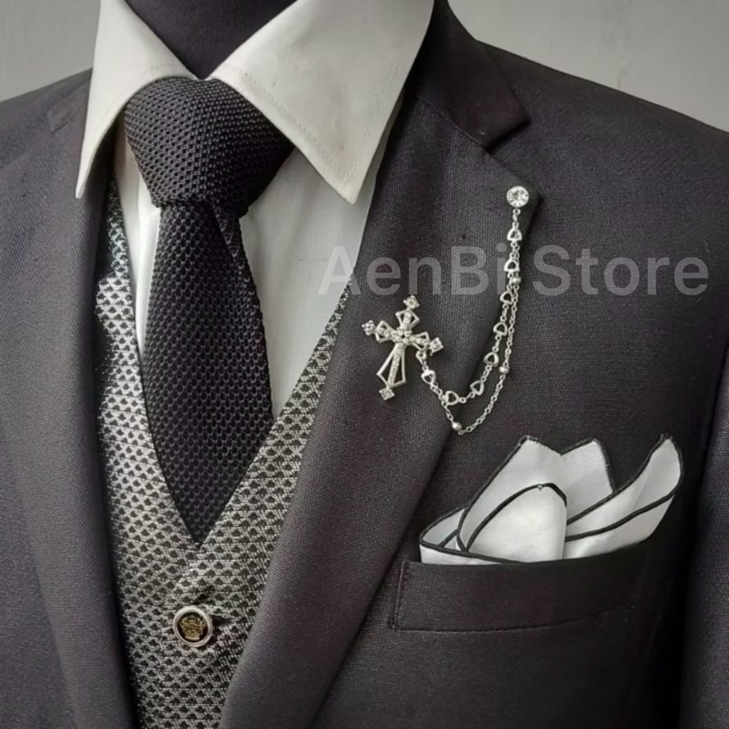 Lapel pin/bros untuk jas - salib love