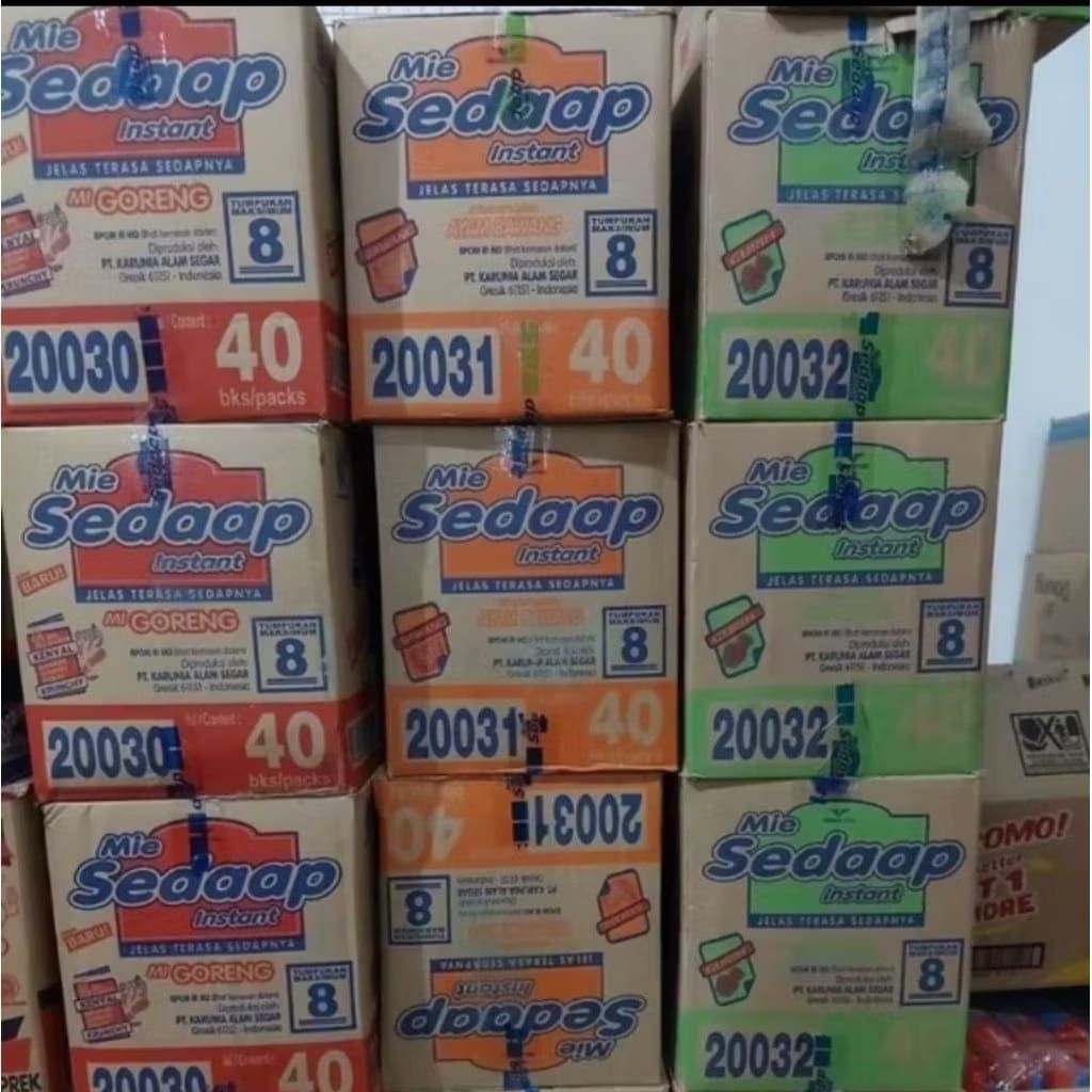 

MIE SEDAP GORENG,AYAM BAWANG DAN SOTO 1DUS ISI 40PCS